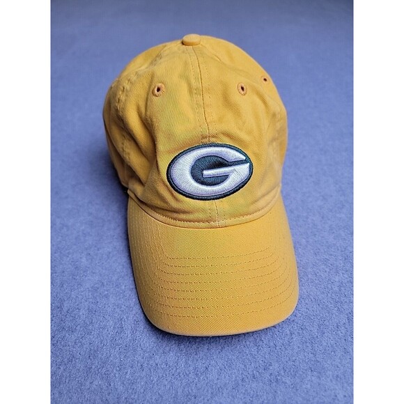 Reebok Green Bay Packers Hat Strapback NFL On Field Yellow Embroidered Cotton - Picture 1 of 11
